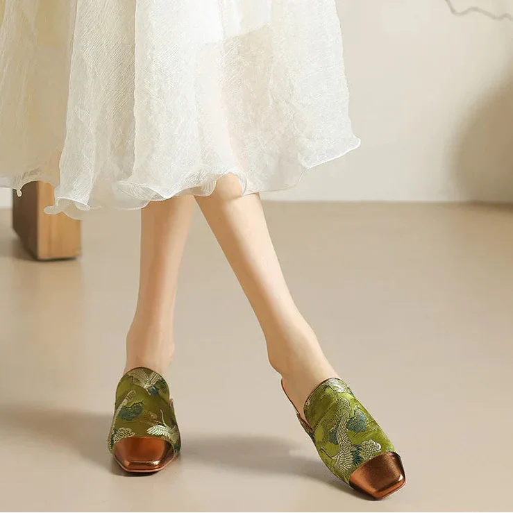 Ortega Floral Embossed Mules