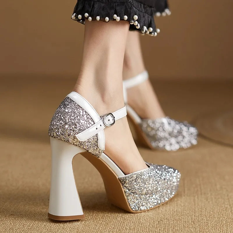 Sierra Sparkle Platform Pumps
