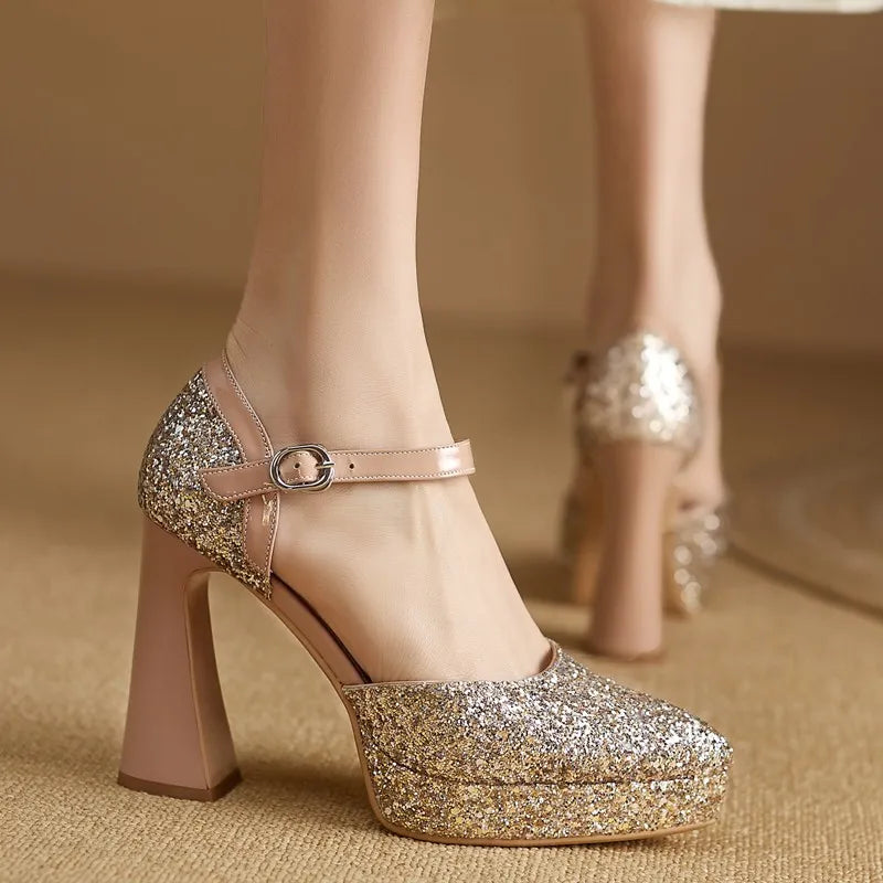 Sierra Sparkle Platform Pumps