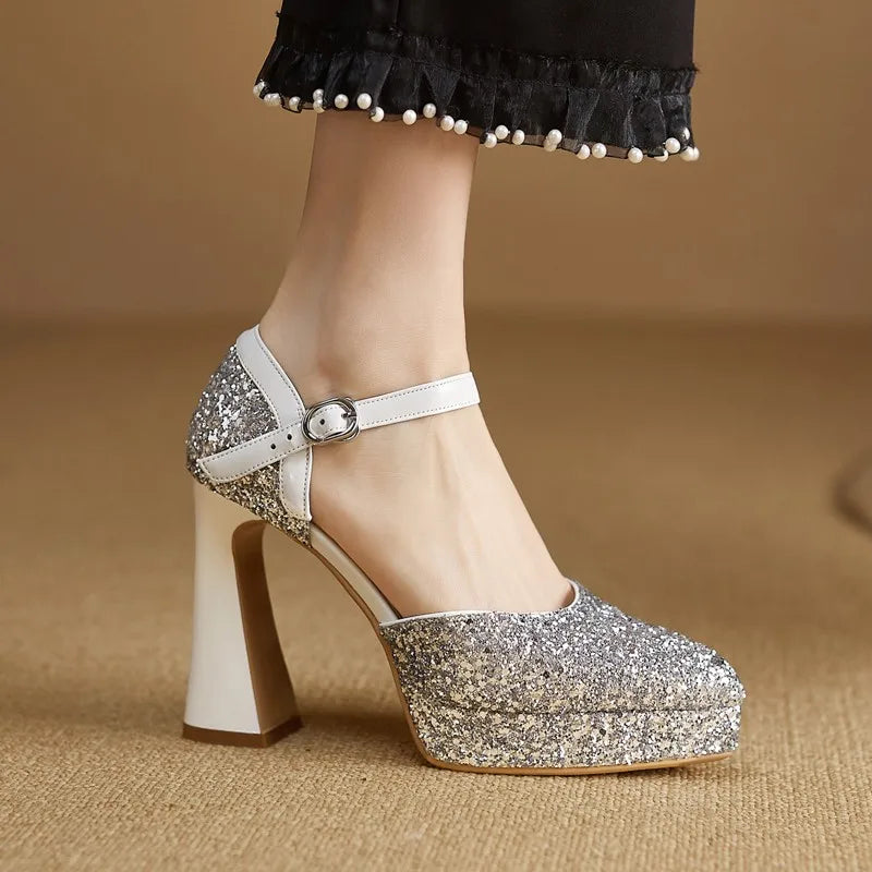 Sierra Sparkle Platform Pumps