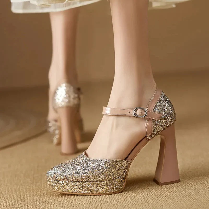 Sierra Sparkle Platform Pumps